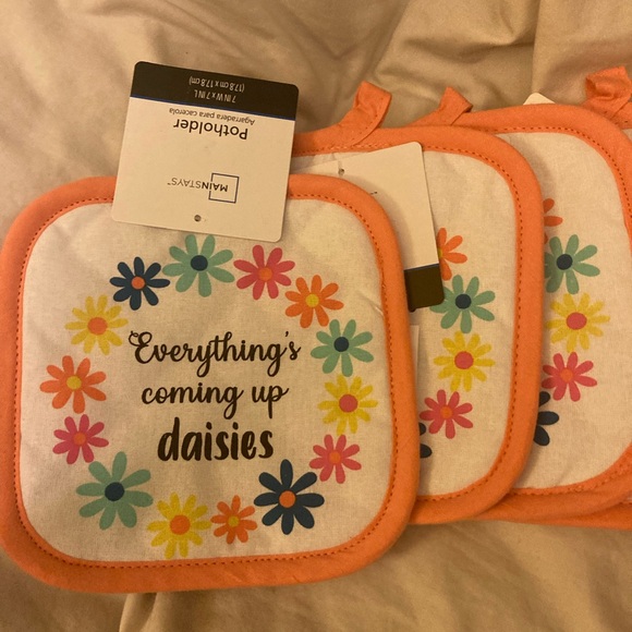 Mainstay potholders things come up Daisy set of five - Picture 2 of 9